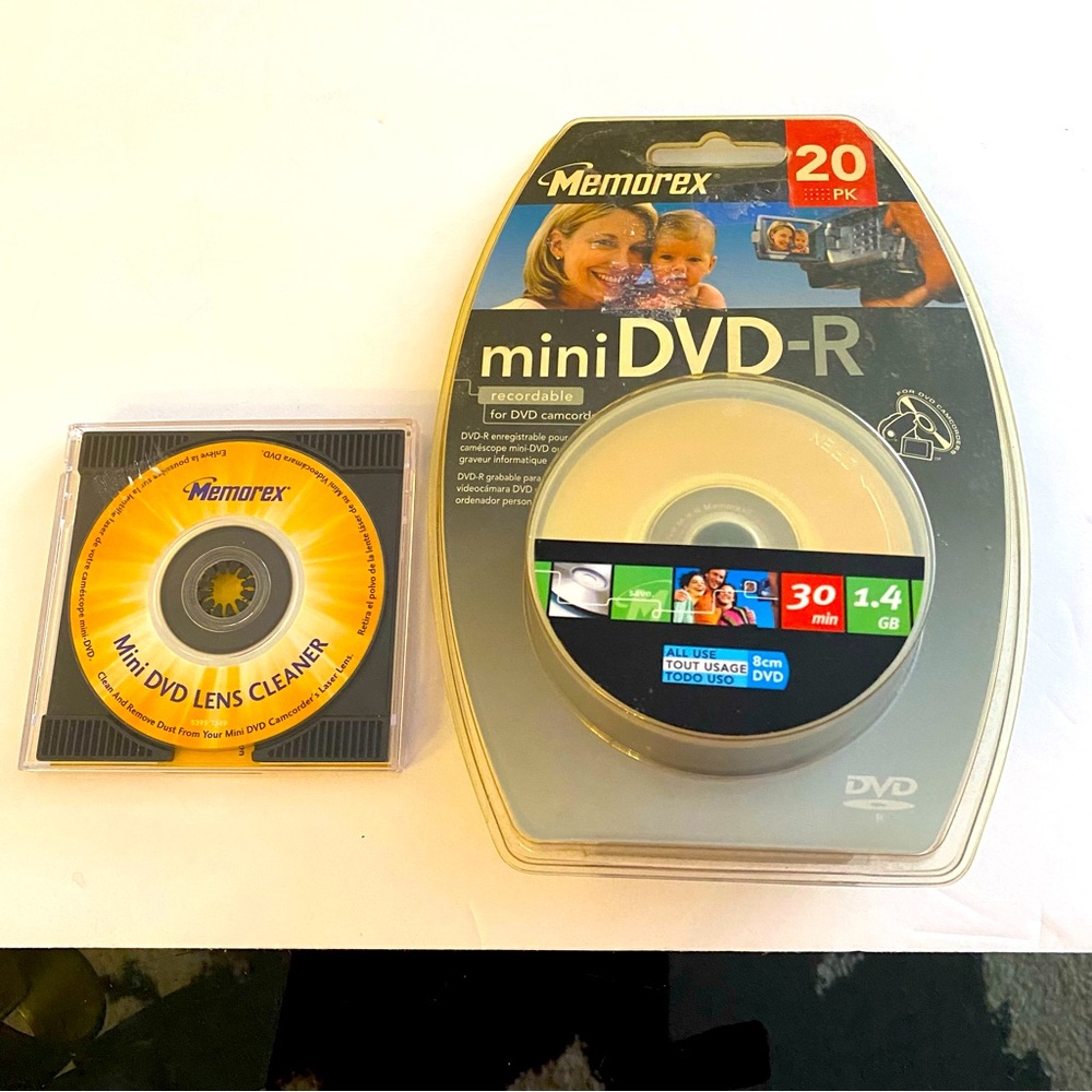 Memorex 20 pack mini DVD-R for dvd camcorder or PC Preowned never opened.